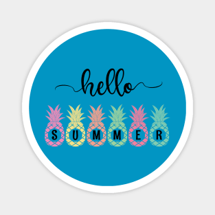 Hello Summer Pineapple design Magnet